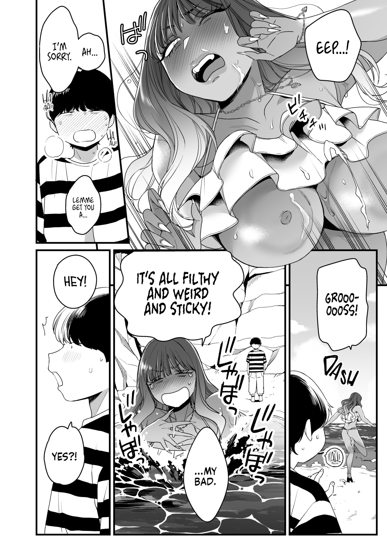 Hentai Manga Comic-Beach, Sun, And A Pair Of Gyarus!-Read-25